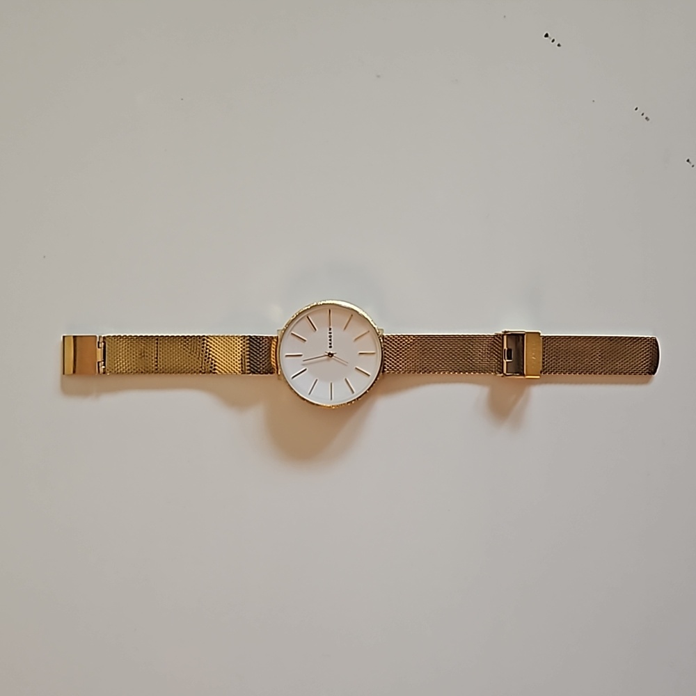 Skagen 36mm Gold Watch with White Face
